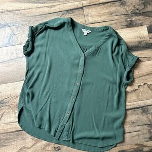 Orvis Deep Green 100% Cotton Button-Down Shirt